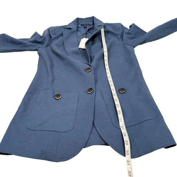 Universal Standard Coastal Linen Blue Blazer Size 2XS NWT - Picture 9 of 9